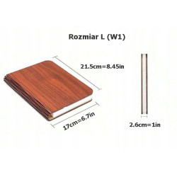 Lampka nocna LED świecąca książka drewniana składana biurkowa Rozmiar XL