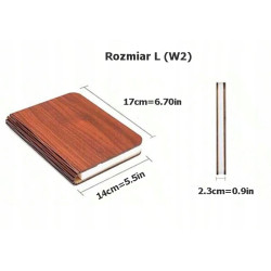 Lampka nocna LED RGB świecąca książka drewniana składana biurkowa Rozmiar L