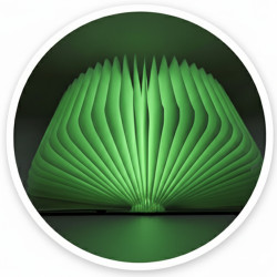 Lampka nocna LED RGB świecąca książka drewniana składana biurkowa Rozmiar M