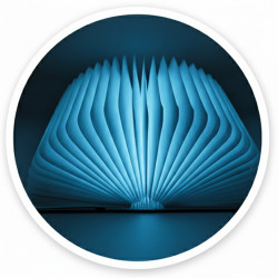 Lampka nocna LED RGB świecąca książka drewniana składana biurkowa Rozmiar M